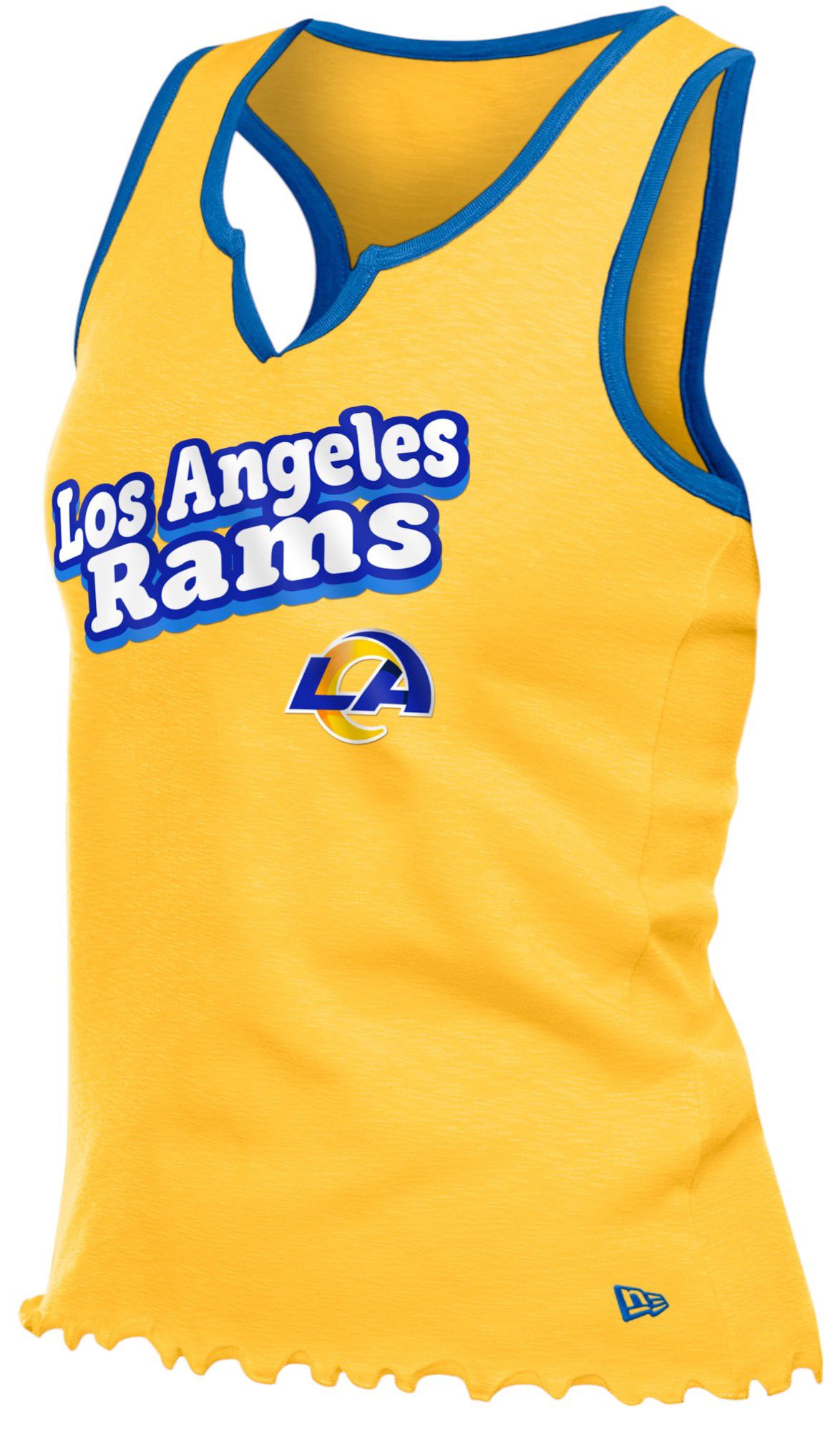 New Era Women's Los Angeles Rams Yellow Wave Edge Tank Top product image