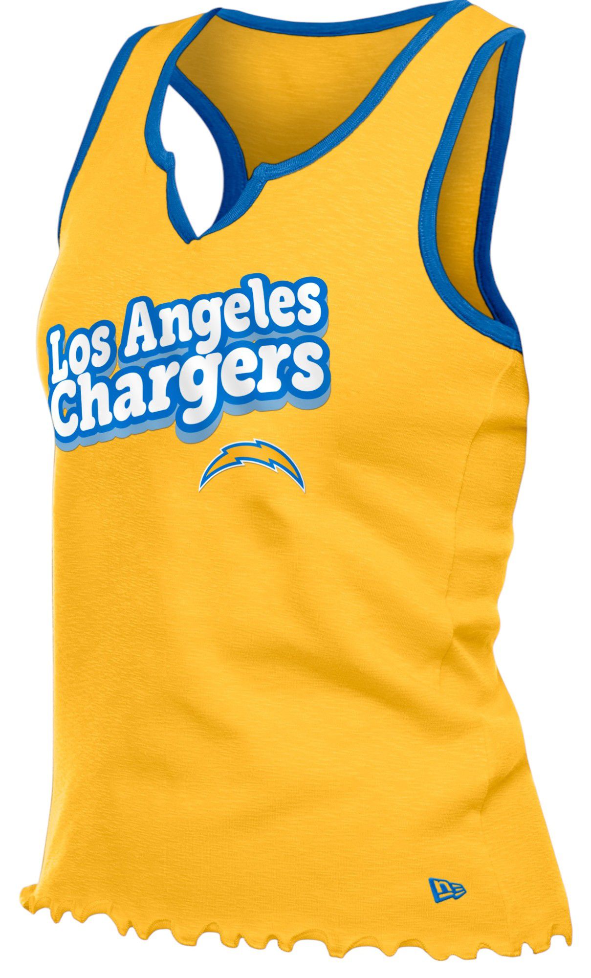 New Era Women's Los Angeles Chargers Gold Wave Edge Tank Top product image