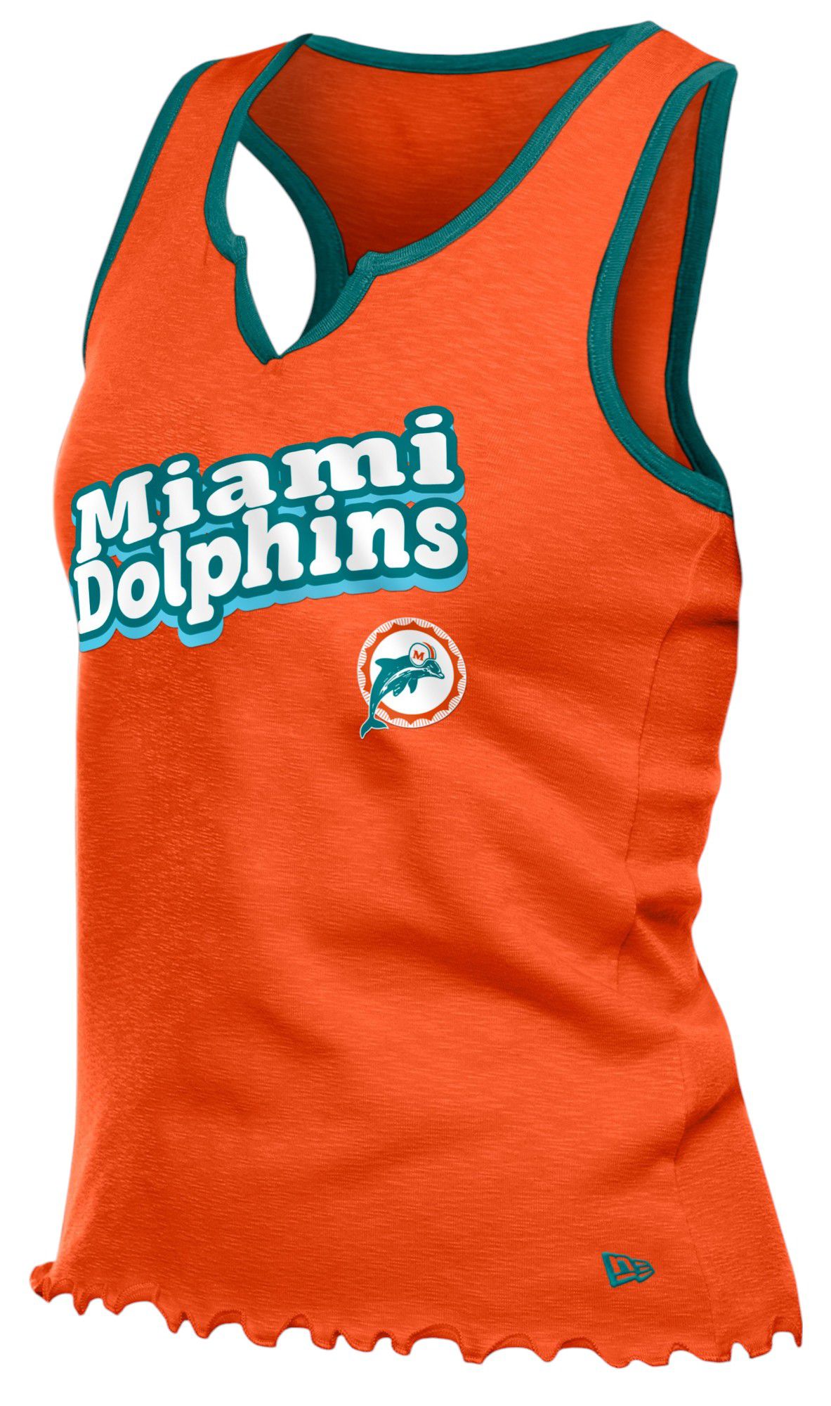 New Era Women's Miami Dolphins Orange Wave Edge Tank Top product image