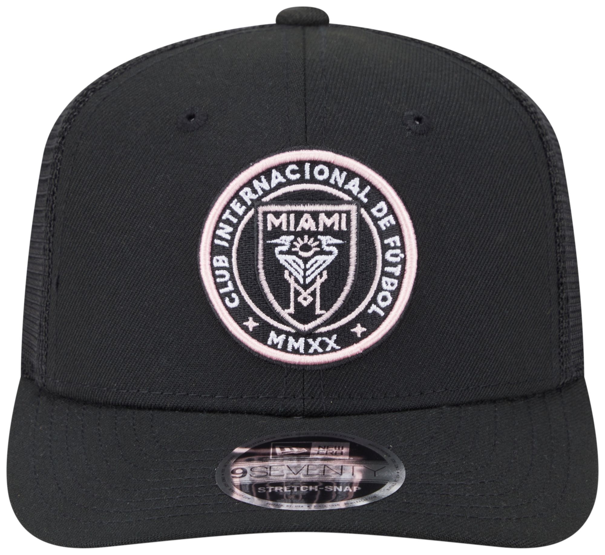 New Era Adult Inter Miami CF Black 9Seventy Adjustable Stretch Fit Hat product image