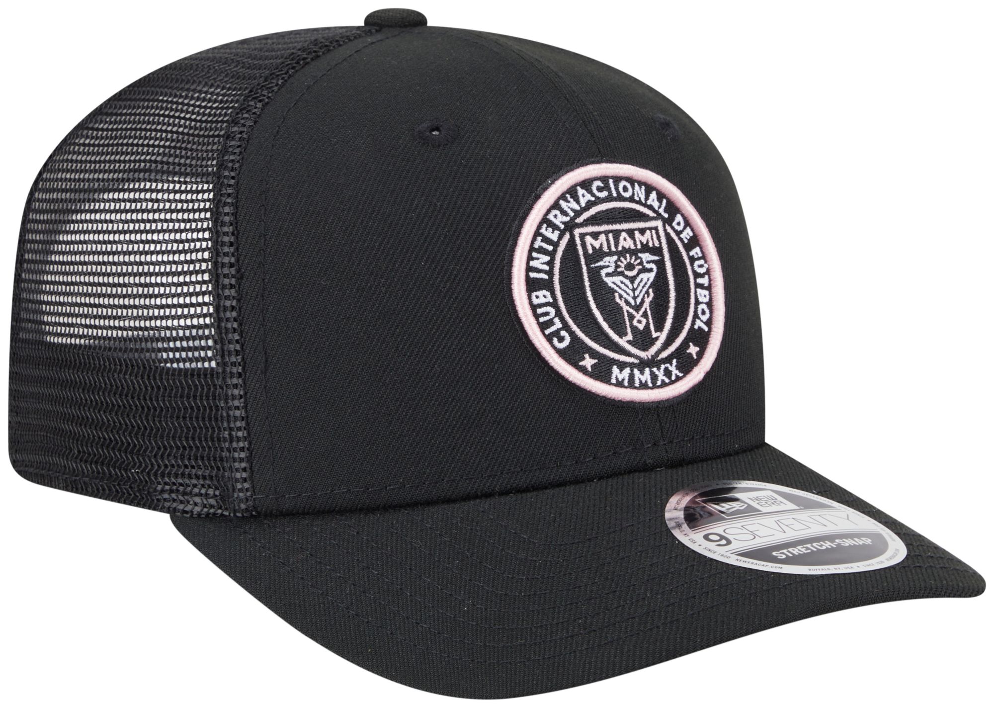 New Era Adult Inter Miami CF Black 9Seventy Adjustable Stretch Fit Hat product image