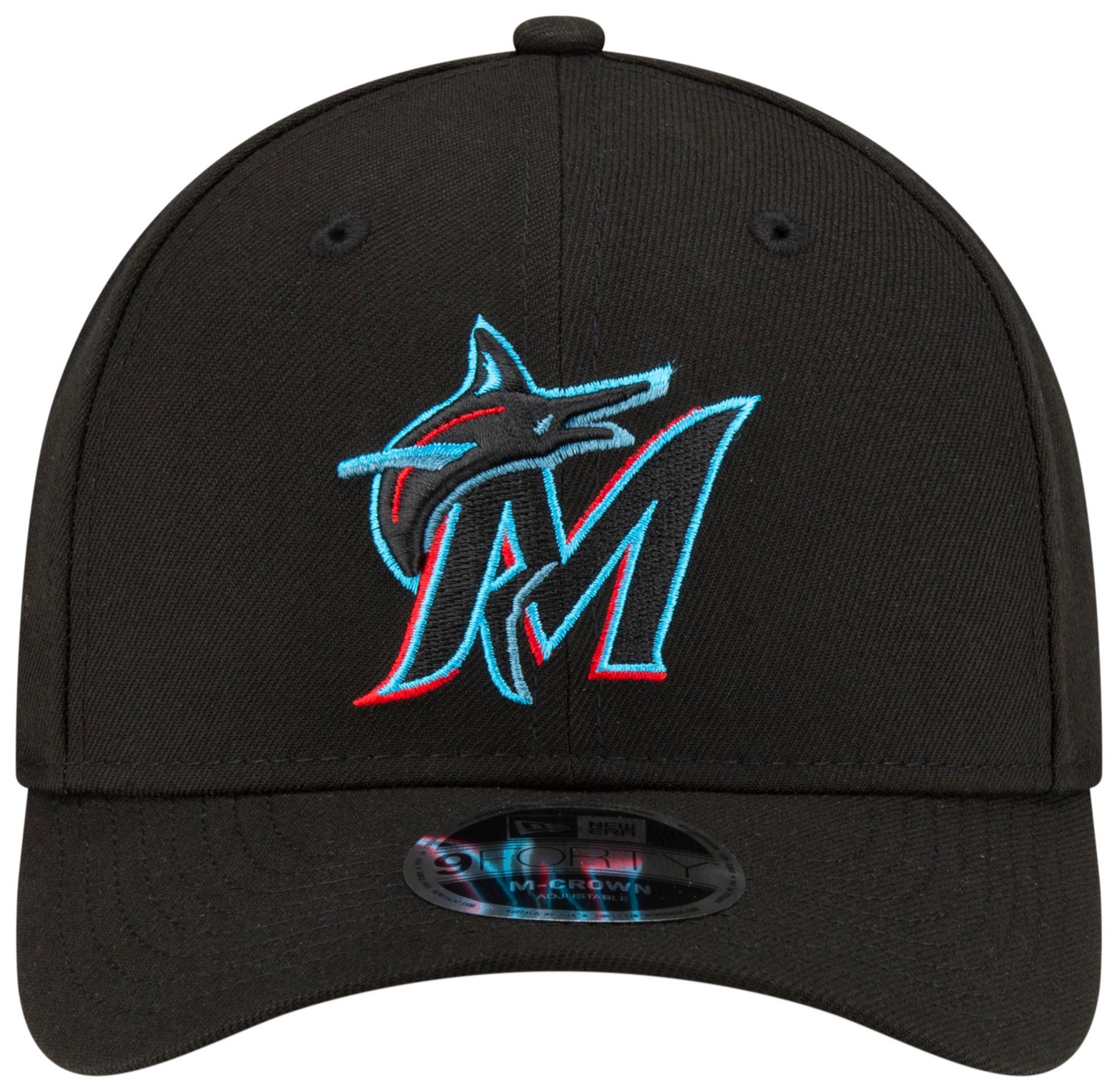 New Era Adult Miami Marlins Black Player Replica 9Forty Adjustable Hat product image