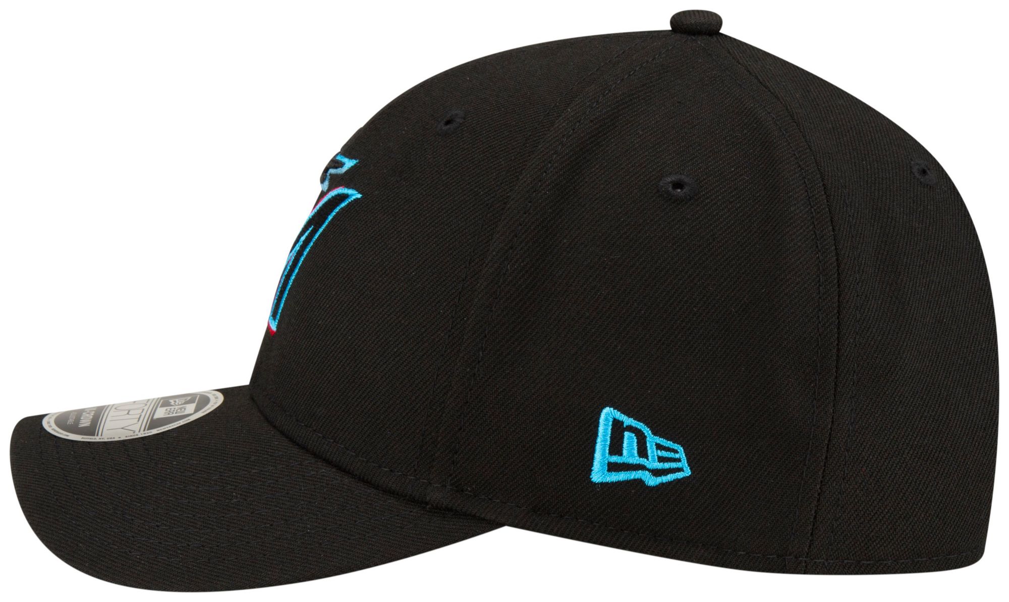 New Era Adult Miami Marlins Black Player Replica 9Forty Adjustable Hat product image