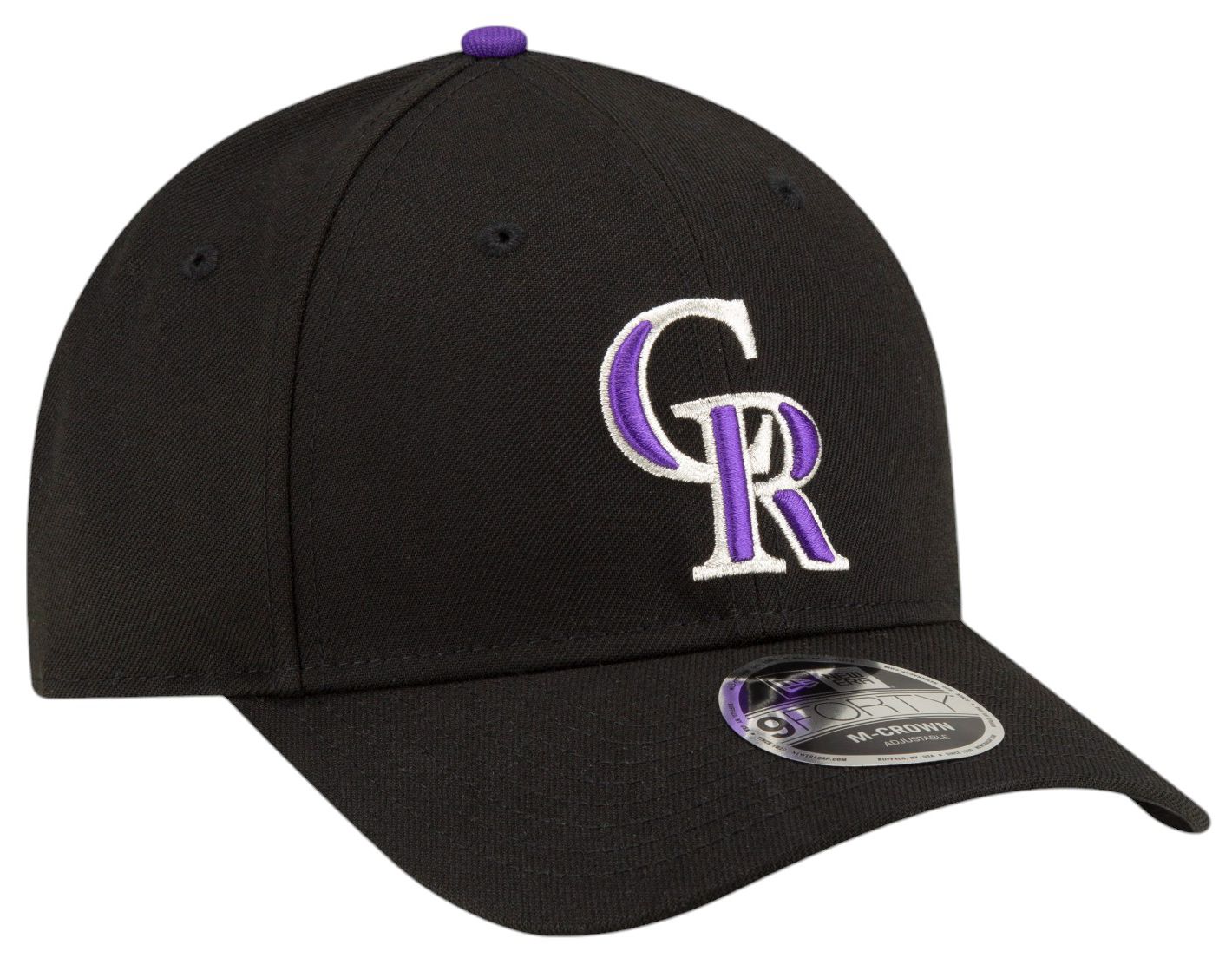 New Era Adult Colorado Rockies Black Player Replica 9Forty Adjustable Hat product image