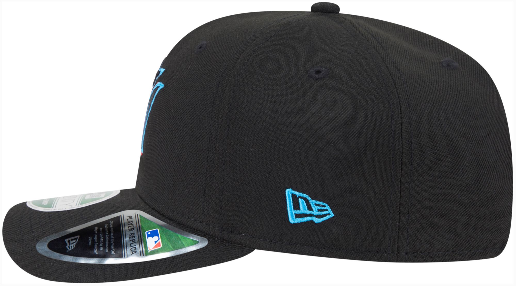 New Era Adult Miami Marlins Black 9Seventy Player Replica Adjustable Hat product image