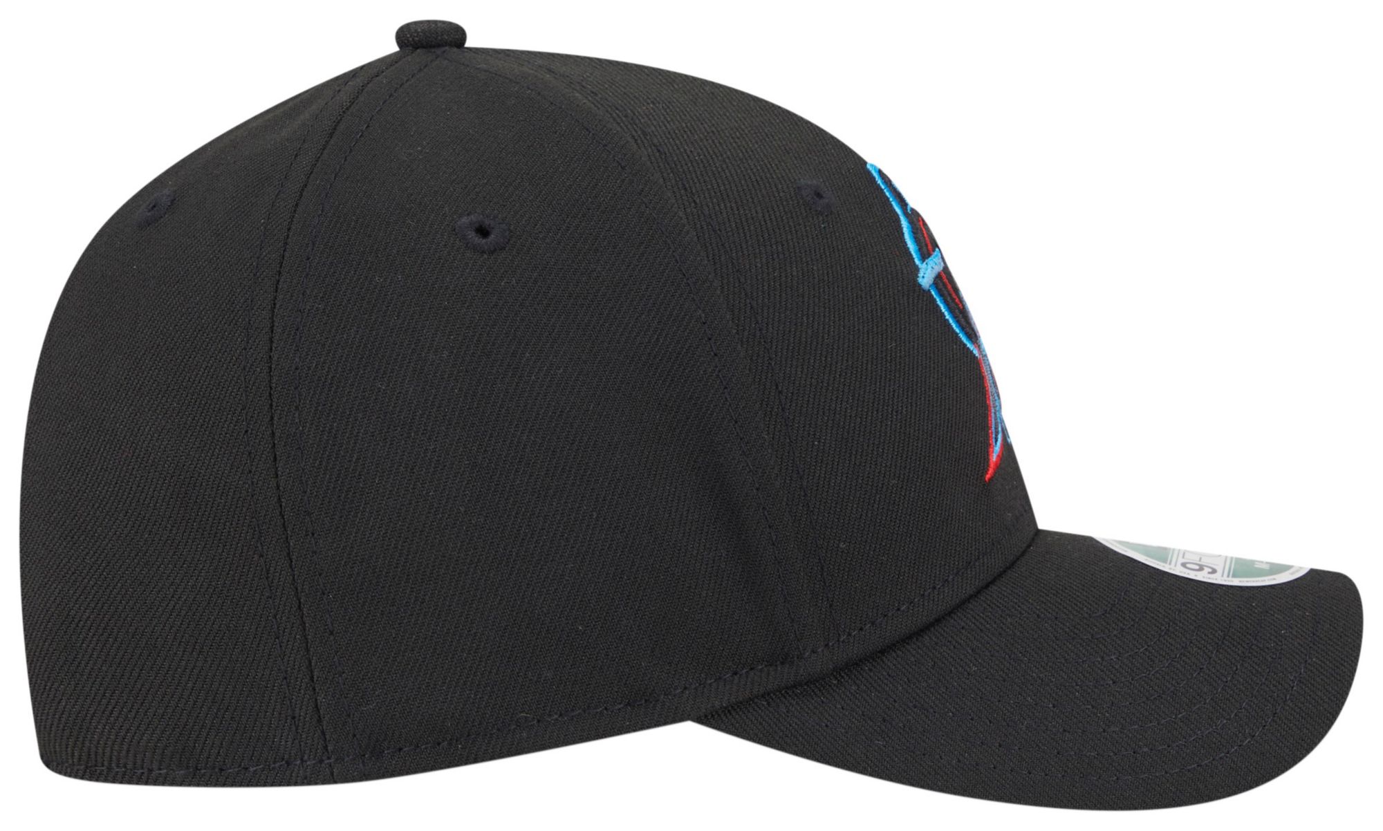 New Era Youth Miami Marlins Black Logo 9Forty Adjustable Hat product image
