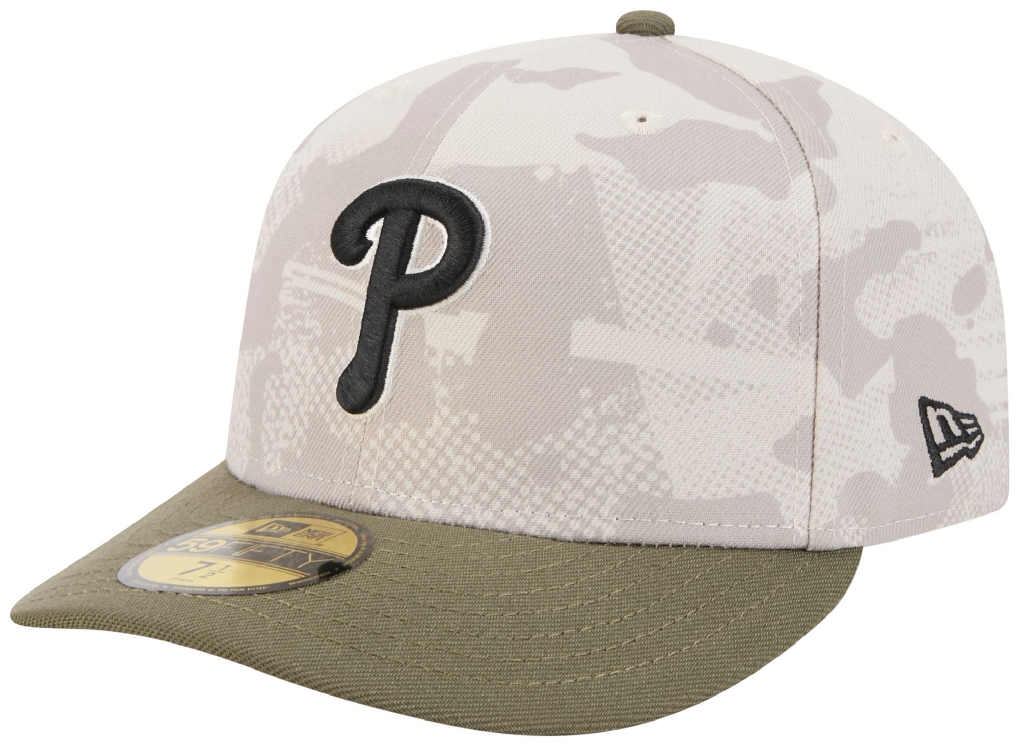 New Era Adult Philadelphia Phillies Khaki Armed Forces Day 2025 59Fifty Fitted Hat product image