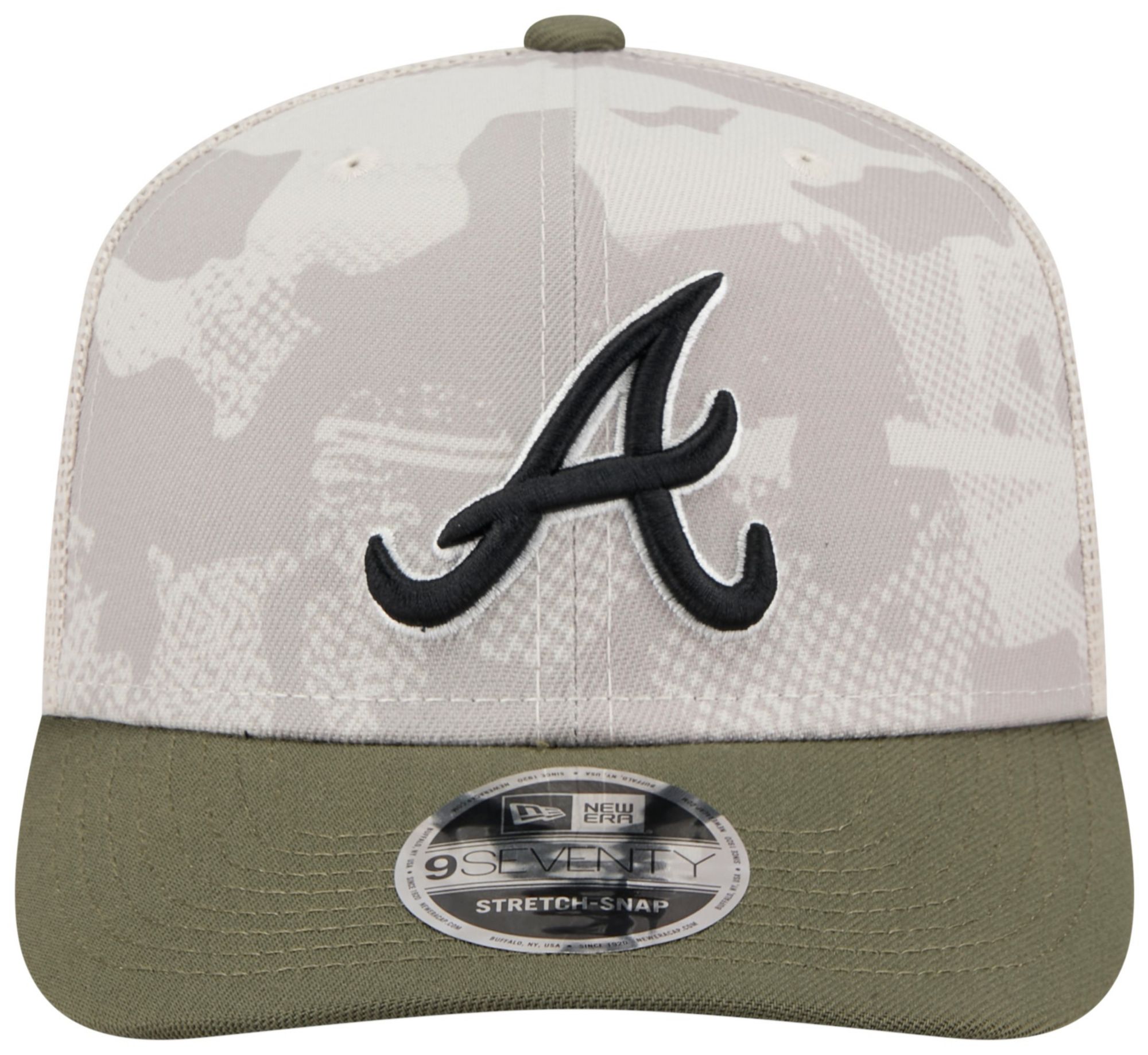 New Era Adult Atlanta Braves Khaki Armed Forces Day 2025 9Seventy Adjustable Hat product image