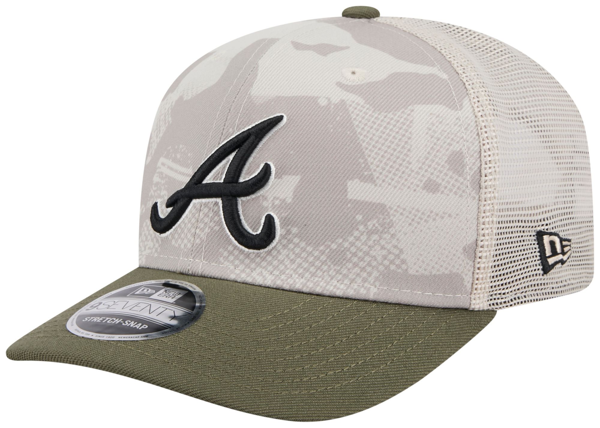 New Era Adult Atlanta Braves Khaki Armed Forces Day 2025 9Seventy Adjustable Hat product image
