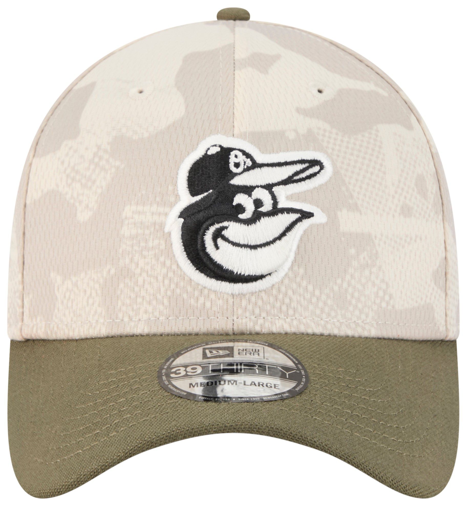 New Era Adult Baltimore Orioles Khaki Armed Forces Day 2025 39Thirty Stretch Fit Hat product image