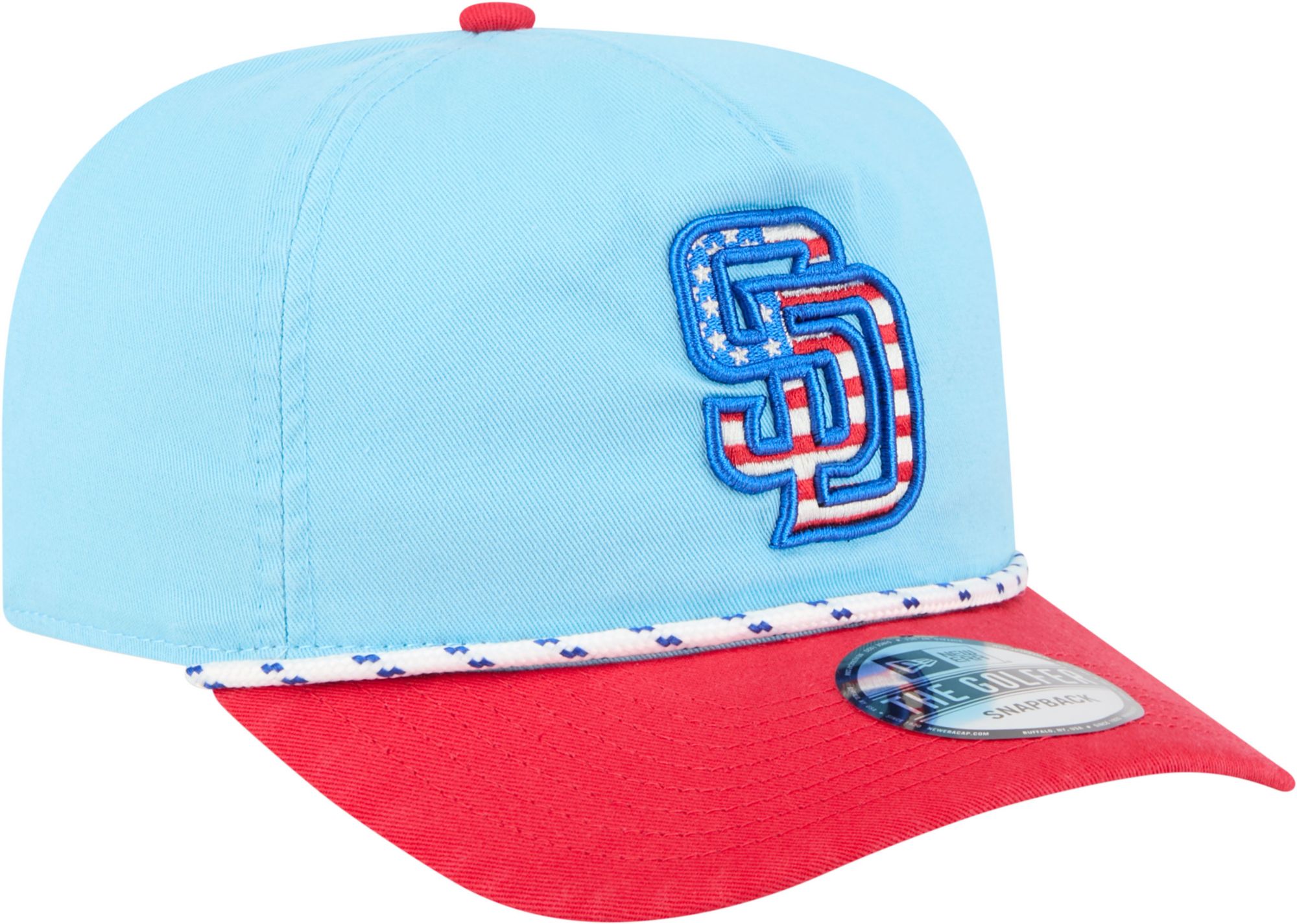 New Era Adult San Diego Padres Fourth of July 2025 Light Blue Golfer Hat product image