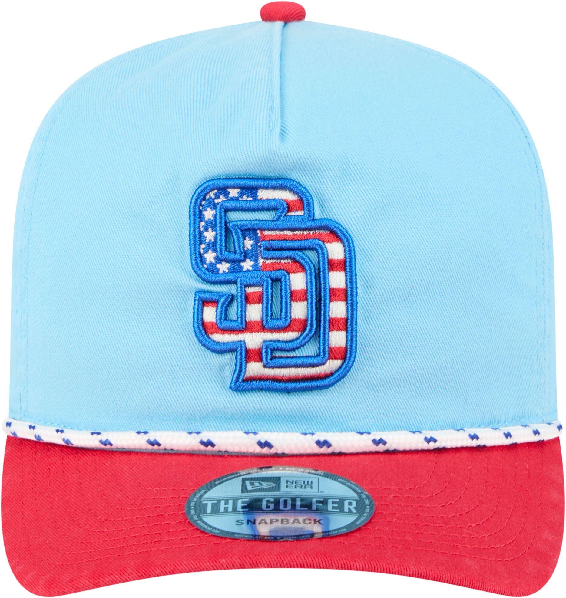 New Era Adult San Diego Padres Fourth of July 2025 Light Blue Golfer Hat product image