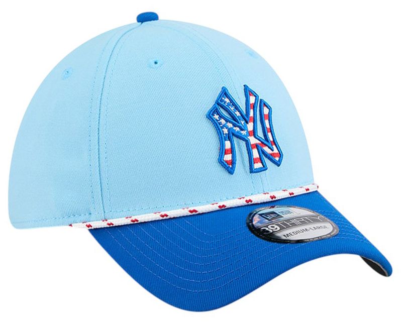 New Era Adult New York Yankees Fourth of July 2025 Light Blue 39Thirty Stretch Fit Hat product image