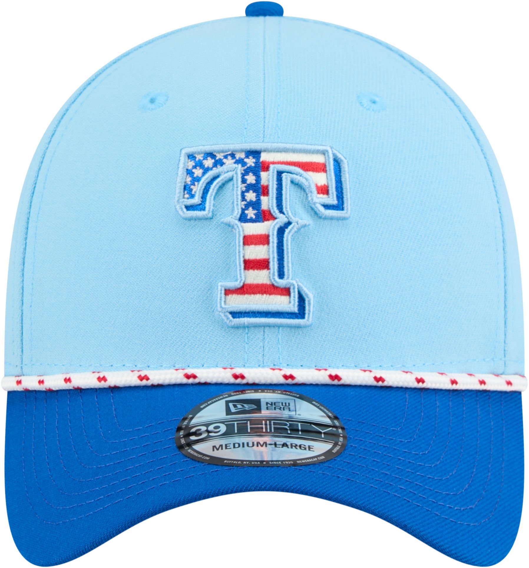 New Era Adult Texas Rangers Fourth of July 2025 Light Blue 39Thirty Stretch Fit Hat product image