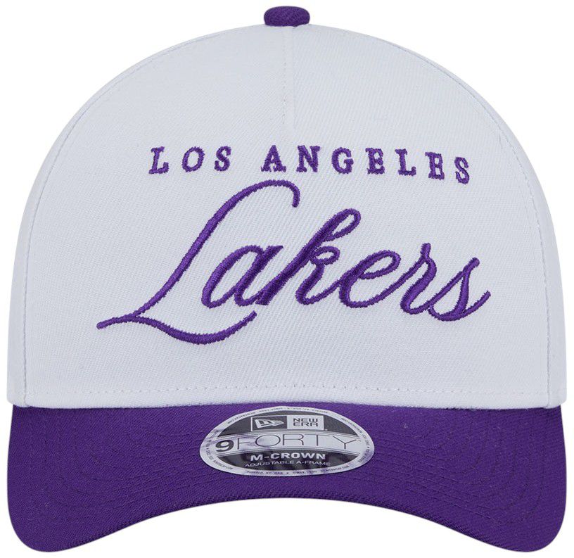 New Era Adult Los Angeles Lakers 2025 NBA Draft White 9Forty Adjustable Hat product image