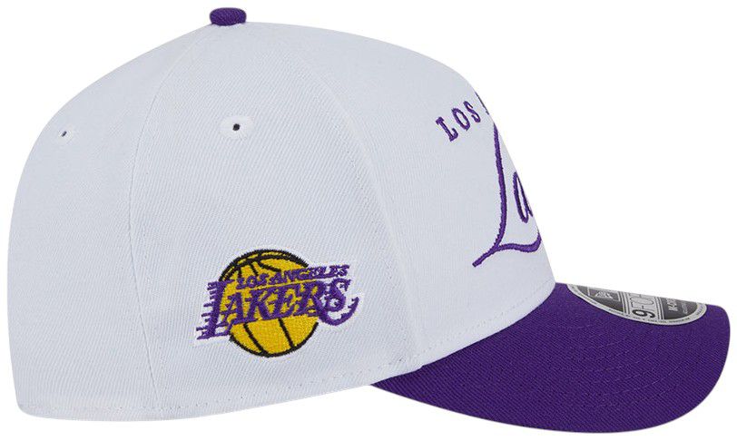 New Era Adult Los Angeles Lakers 2025 NBA Draft White 9Forty Adjustable Hat product image