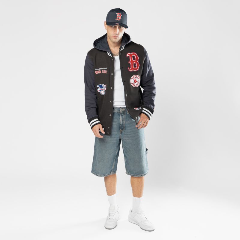 New Era Men's Boston Red Sox Navy Throwback Hoodie product image