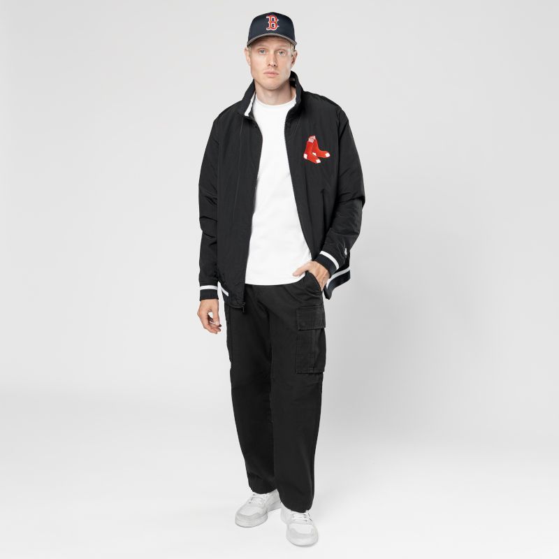 New Era Men's Boston Red Sox Black Throwback Jacket product image