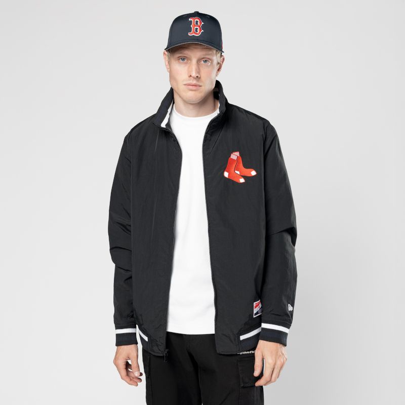New Era Men's Boston Red Sox Black Throwback Jacket product image
