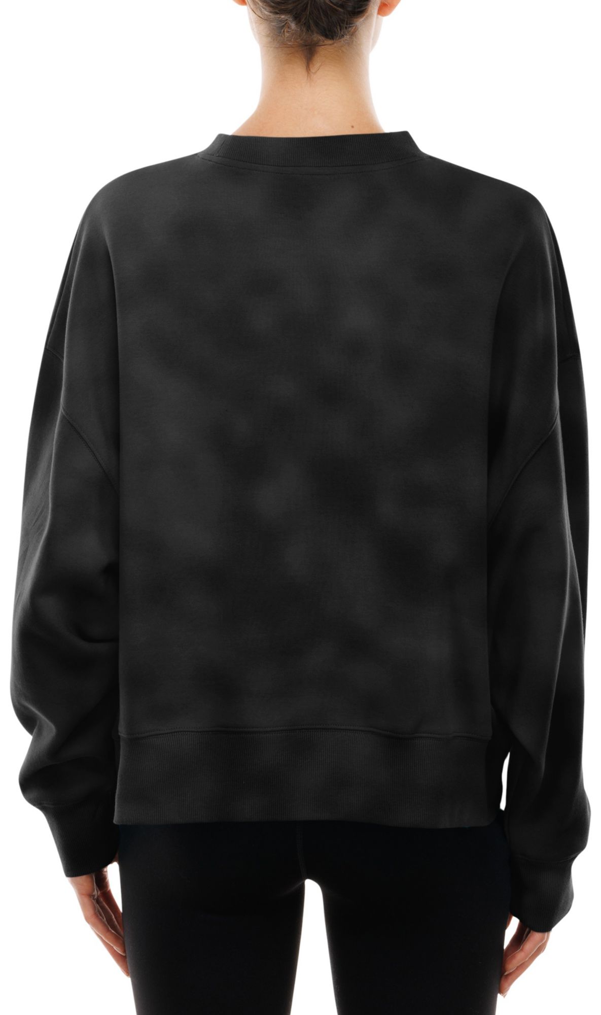 New Era Women's Boston Red Sox Black Throwback Enzyme Crew Pullover Sweatshirt product image