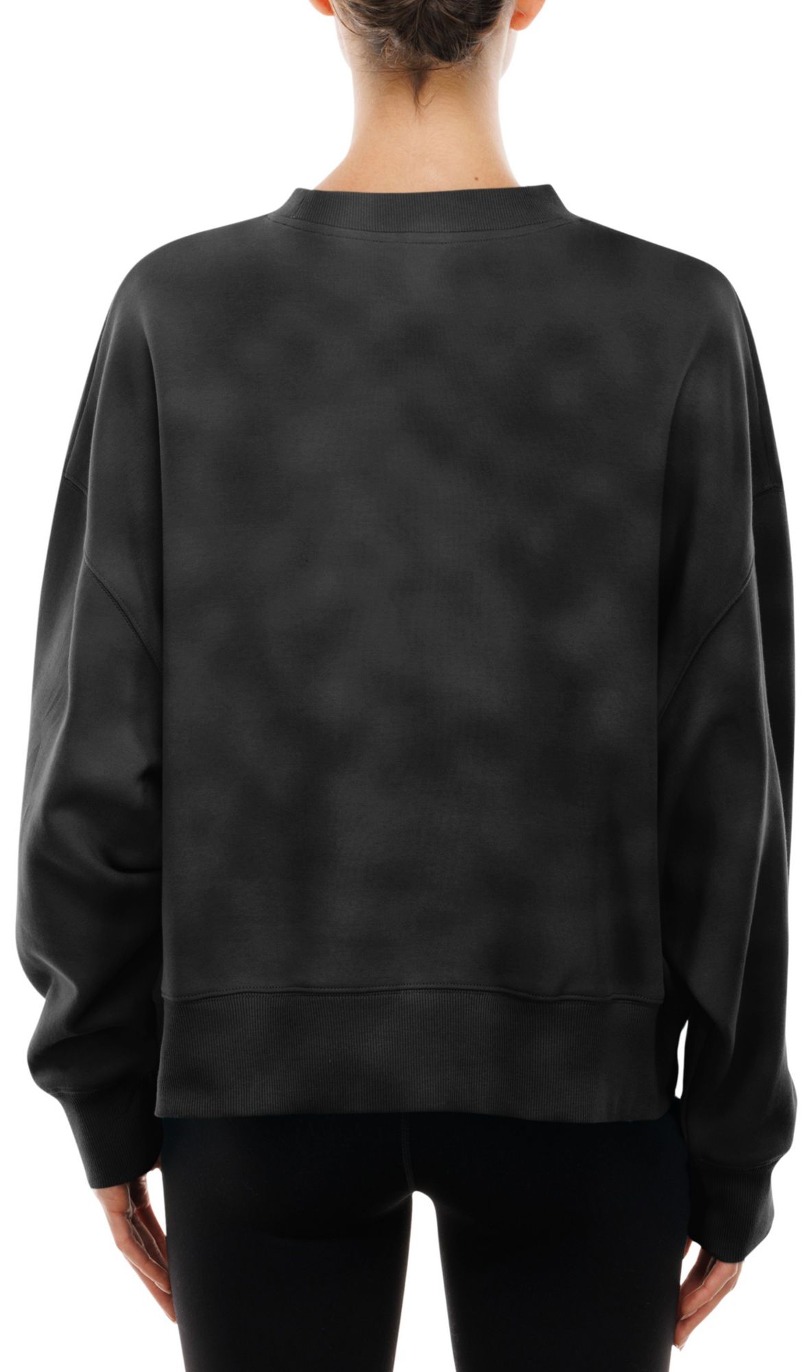 New Era Women's Chicago Cubs Black Throwback Enzyme Crew Pullover Sweatshirt product image