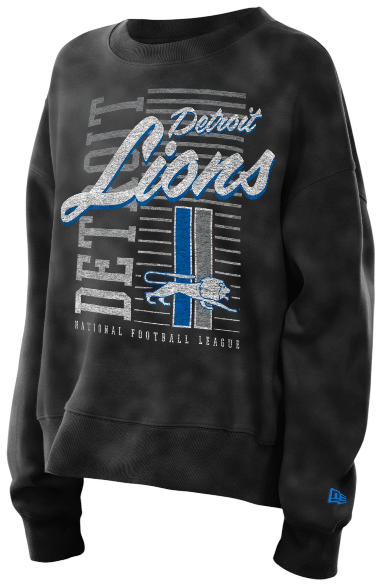 New Era Women's Detroit Lions Black Washed Crewneck Sweatshirt product image