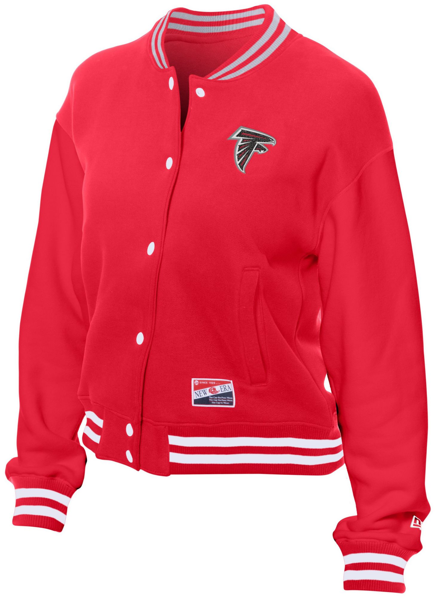 New Era Women's Atlanta Falcons Red Poly Snap Varsity Jacket product image