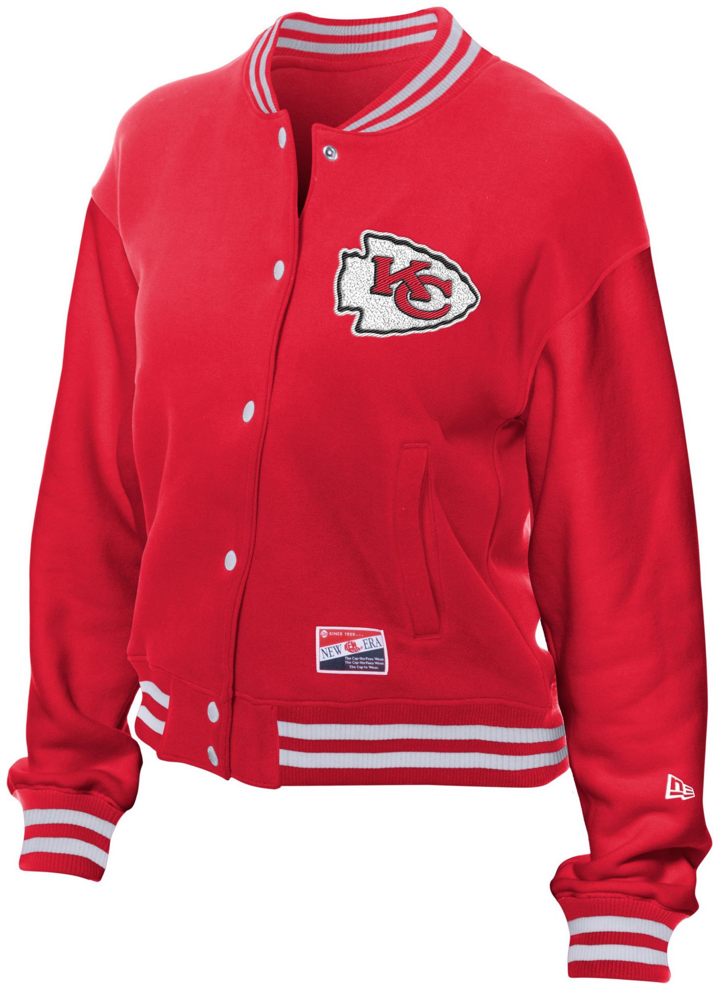 New Era Women's Kansas City Chiefs Red Poly Snap Varsity Jacket product image