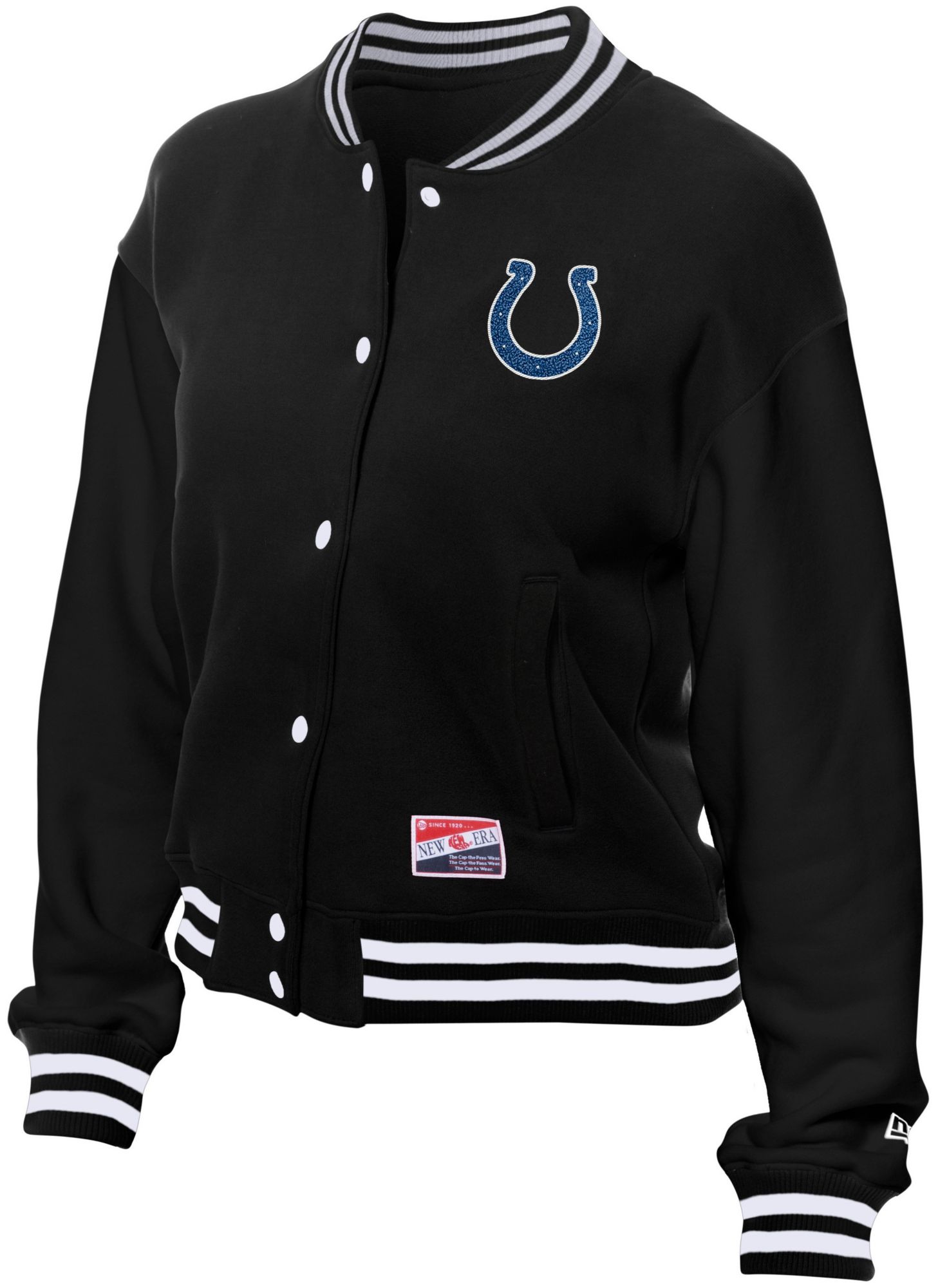 New Era Women's Indianapolis Colts Dark Blue Poly Snap Varsity Jacket product image