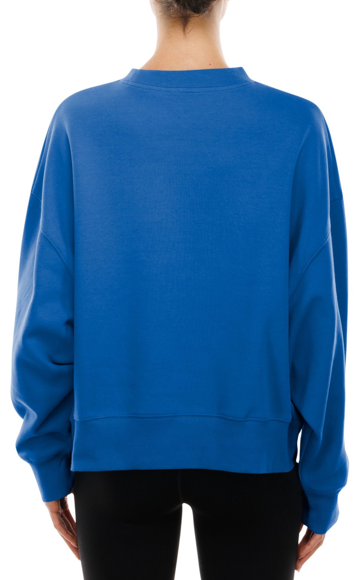New Era Women's New York Giants Blue Tech Crew Pullover Sweatshirt product image