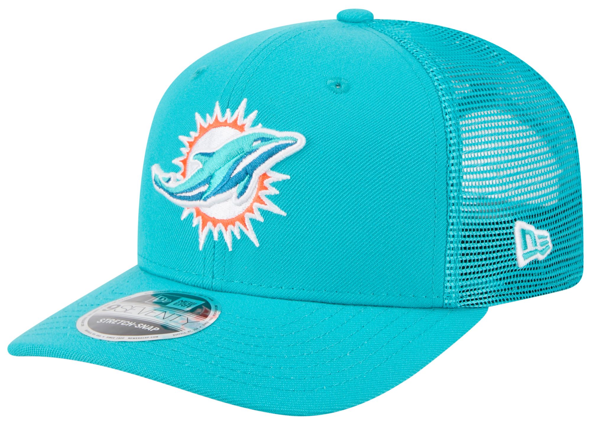 New Era Adult Miami Dolphins Aqua 9Seventy Adjustable Trucker Hat product image
