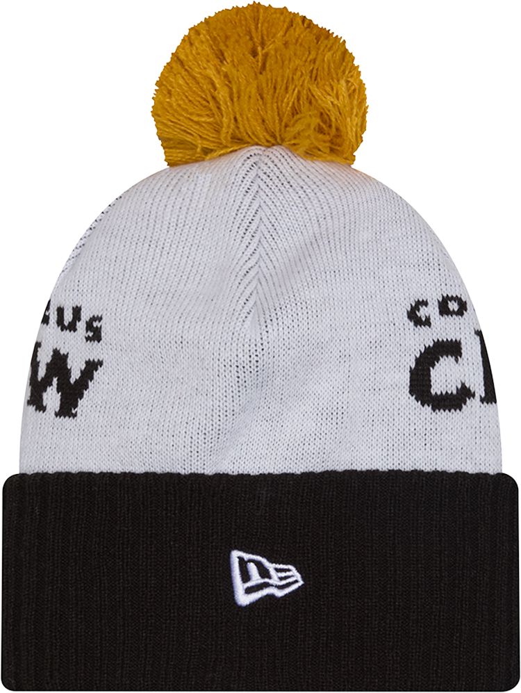 New Era Adult Columbus Crew 2025 White Jersey Hook Third Pom Beanie product image