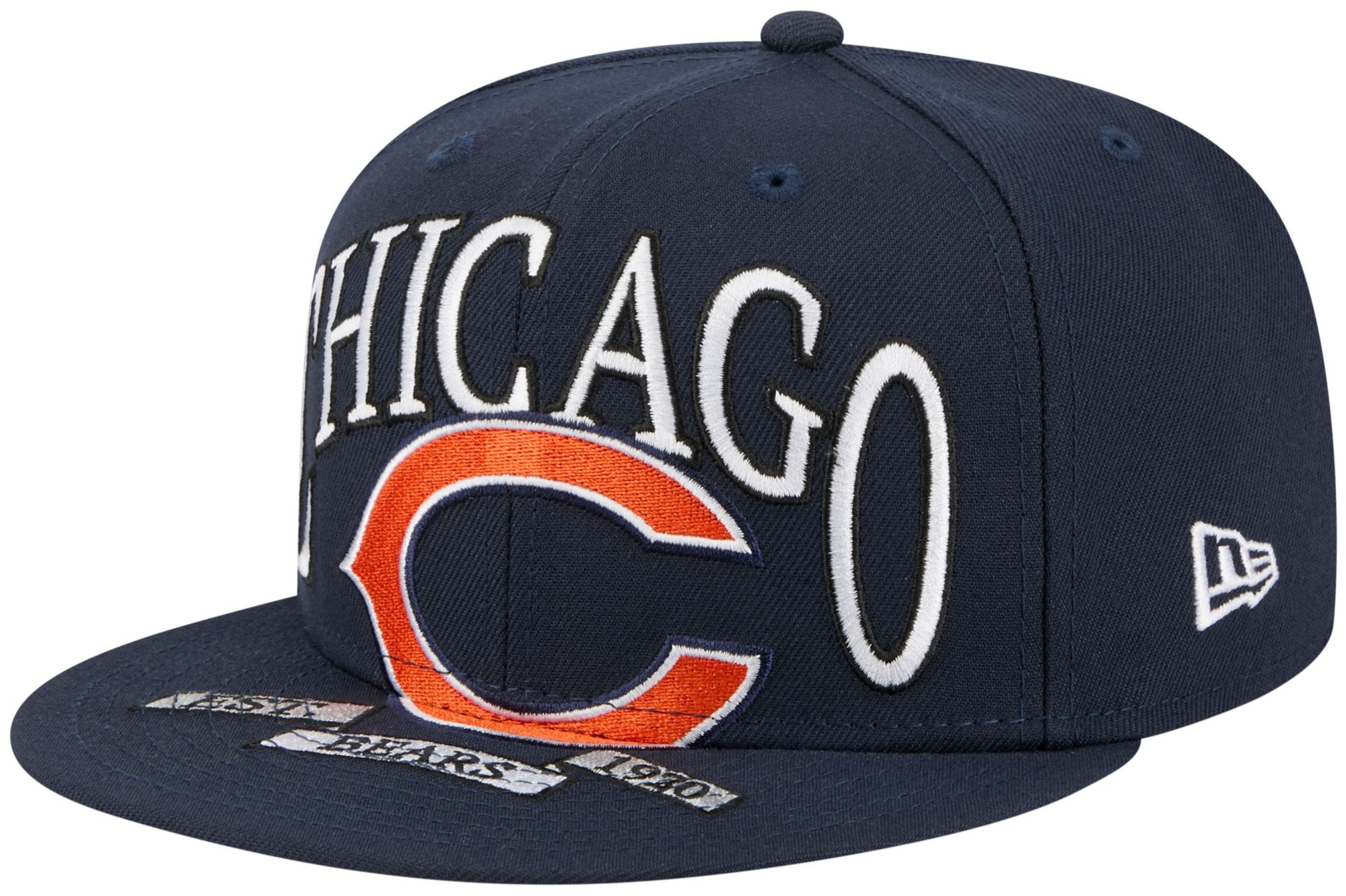New Era Adult Chicago Bears Navy Oversized 59Fifty Fitted Hat product image