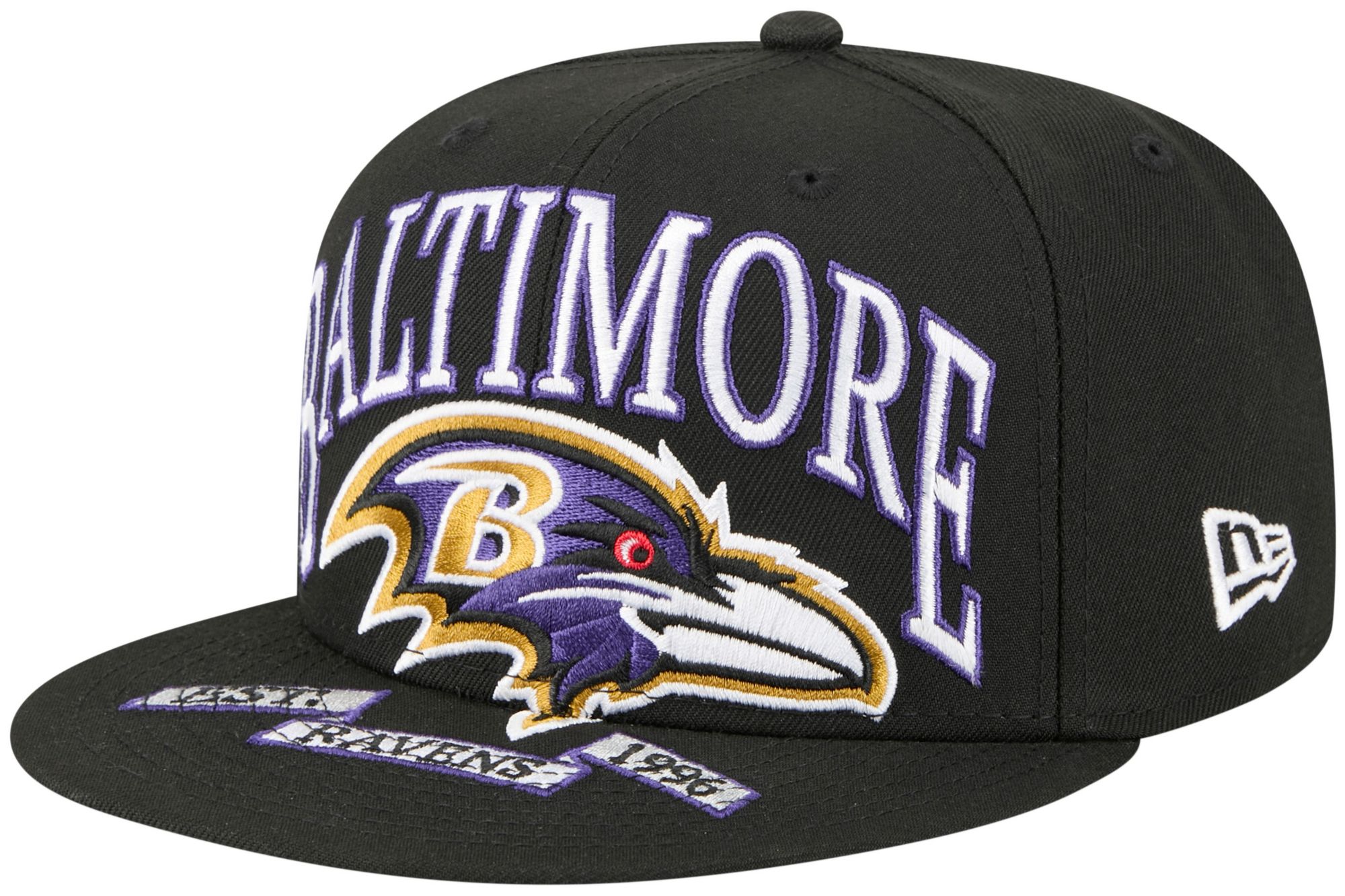 New Era Adult Baltimore Ravens Black Oversized 59Fifty Fitted Hat product image