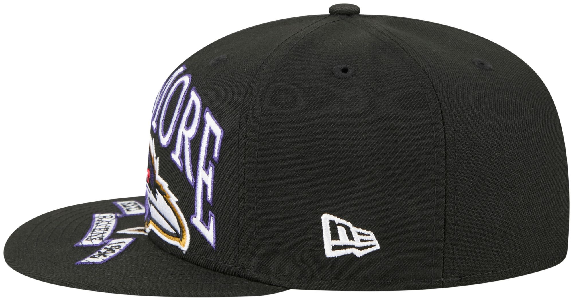 New Era Adult Baltimore Ravens Black Oversized 59Fifty Fitted Hat product image