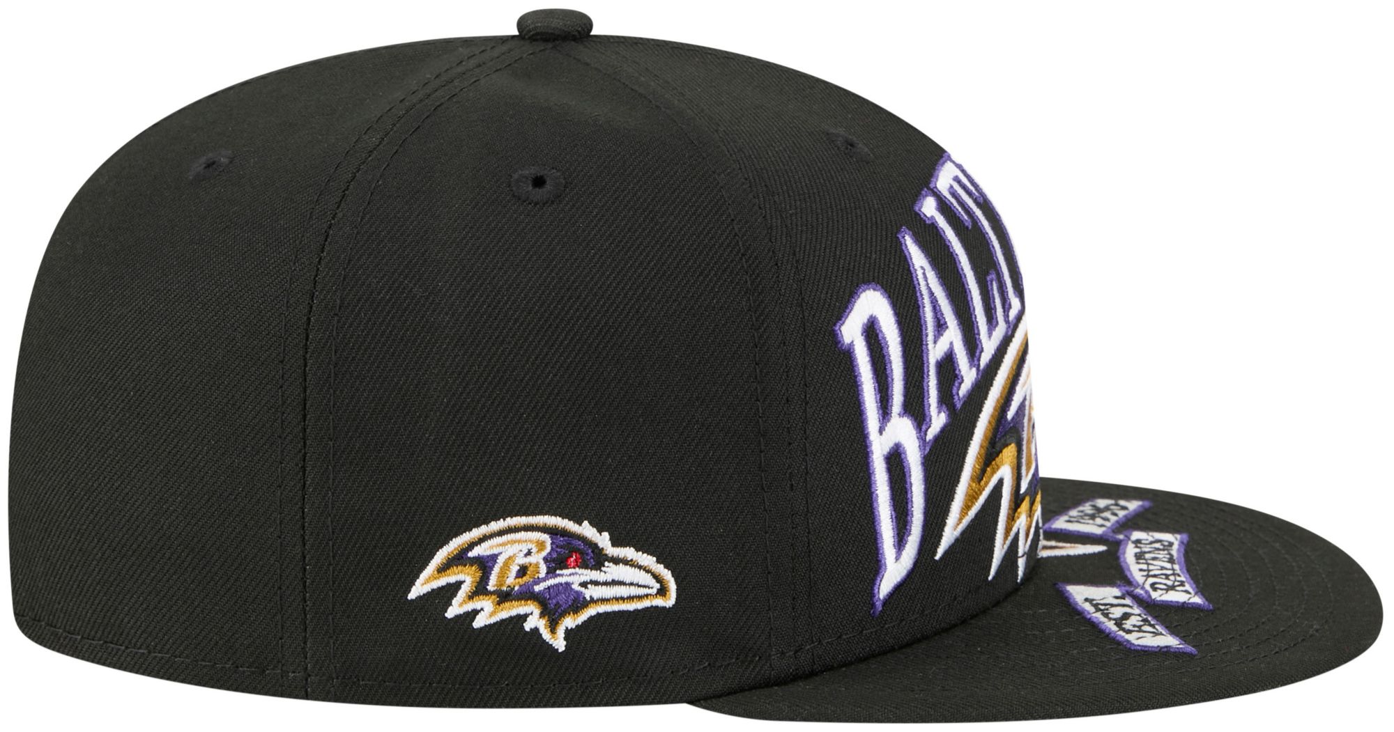 New Era Adult Baltimore Ravens Black Oversized 59Fifty Fitted Hat product image