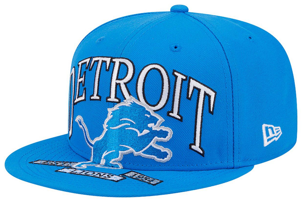 New Era Adult Detroit Lions Blue Oversized 59Fifty Fitted Hat product image