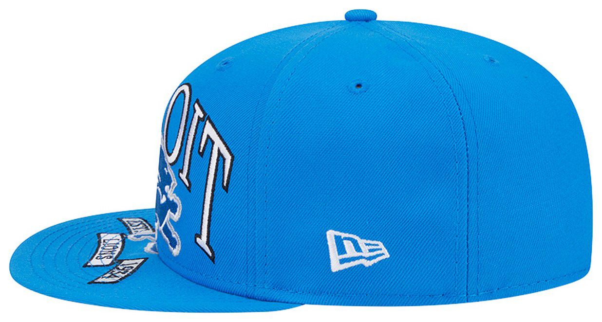 New Era Adult Detroit Lions Blue Oversized 59Fifty Fitted Hat product image