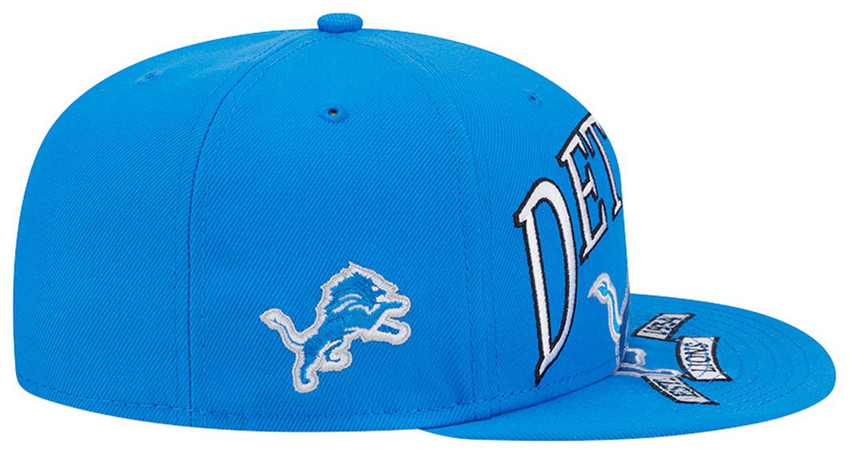 New Era Adult Detroit Lions Blue Oversized 59Fifty Fitted Hat product image