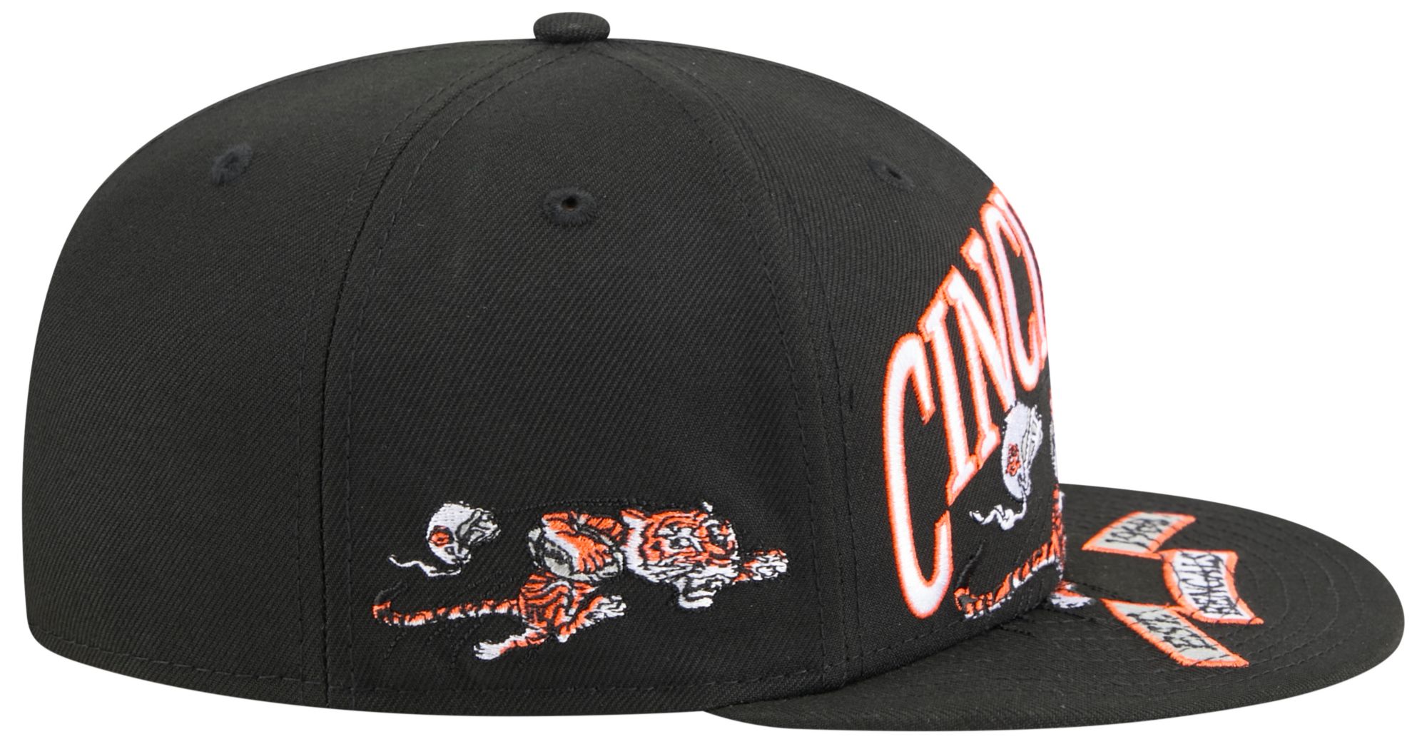 New Era Adult Cincinnati Bengals Black Oversized 59Fifty Fitted Hat product image