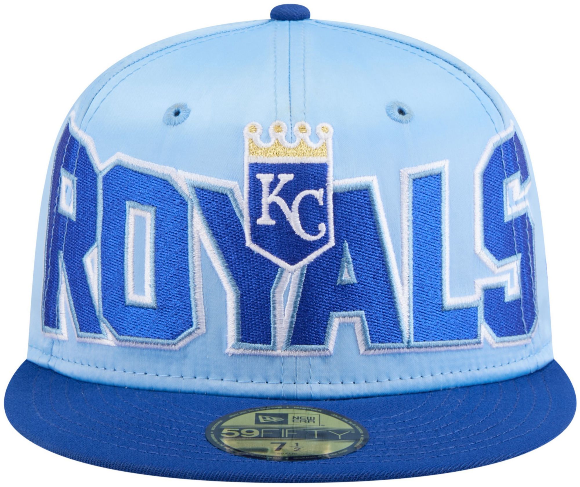 New Era Adult Kansas City Royals Light Blue Satin 59Fifty Fitted Hat product image