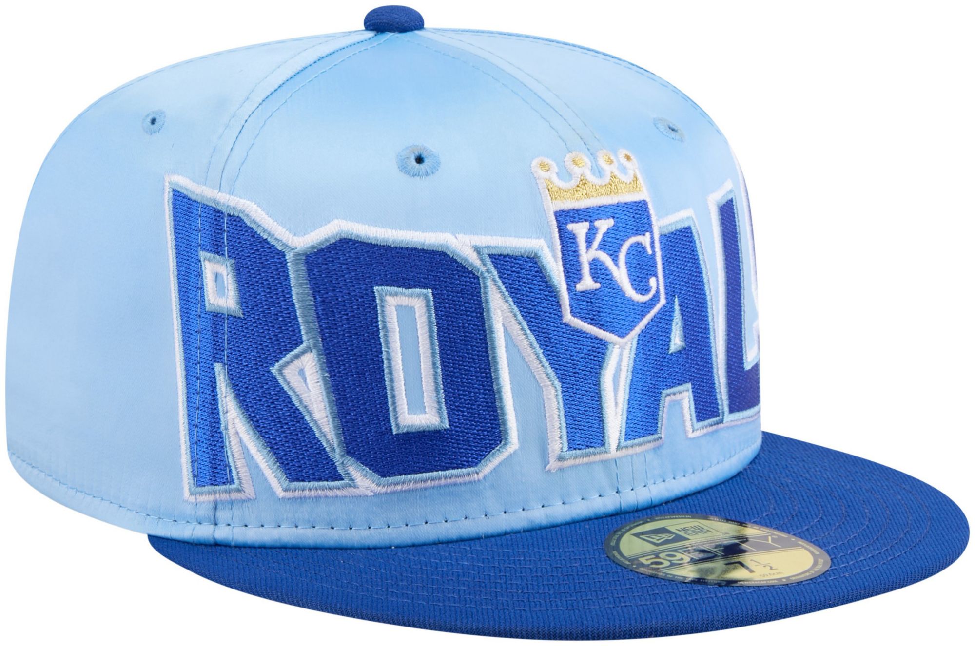 New Era Adult Kansas City Royals Light Blue Satin 59Fifty Fitted Hat product image