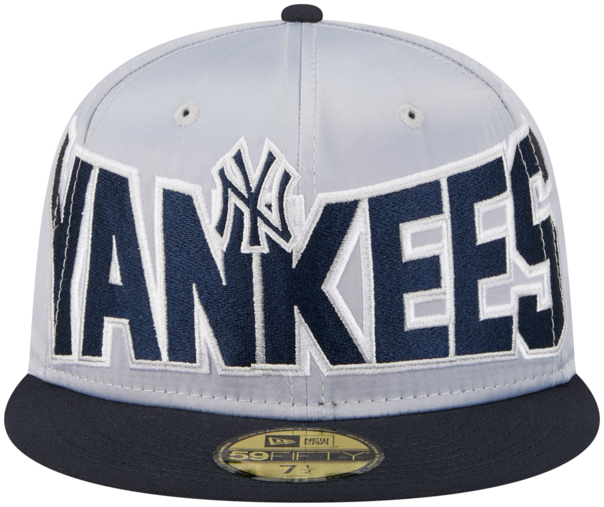 New Era Adult New York Yankees Grey Satin 59Fifty Fitted Hat product image