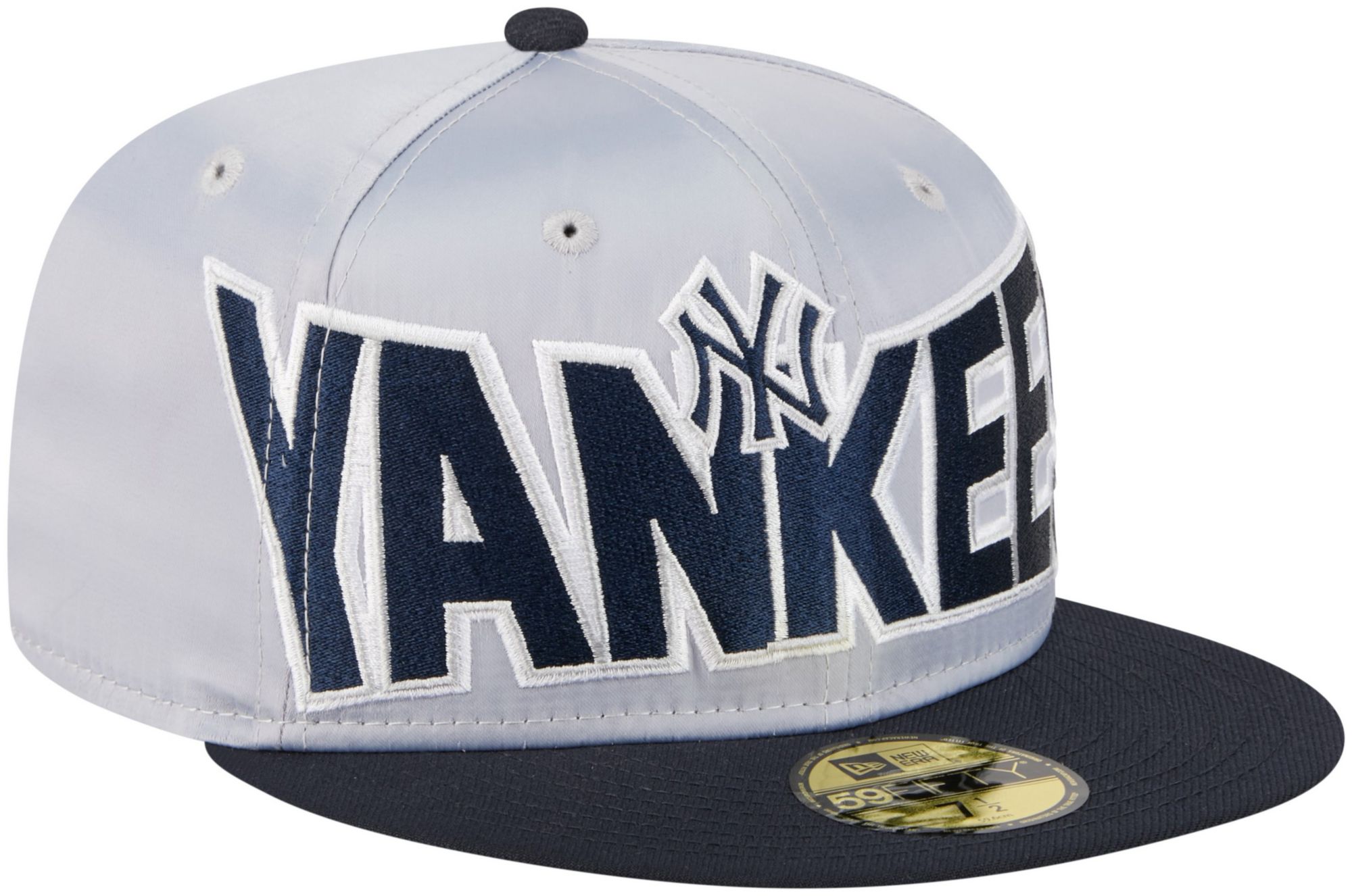 New Era Adult New York Yankees Grey Satin 59Fifty Fitted Hat product image