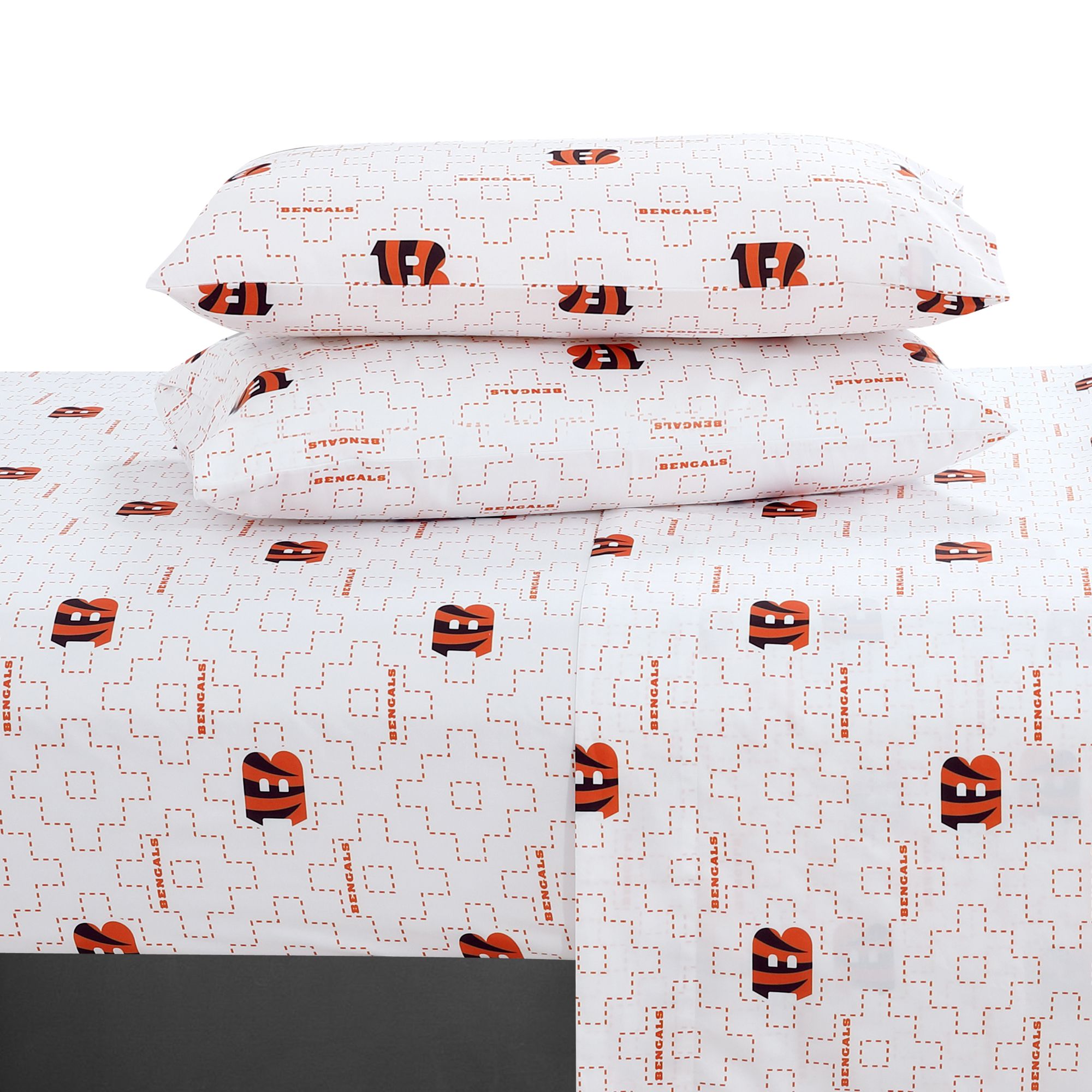 Logo Cincinnati Bengals Scatter Queen Sheet Set product image