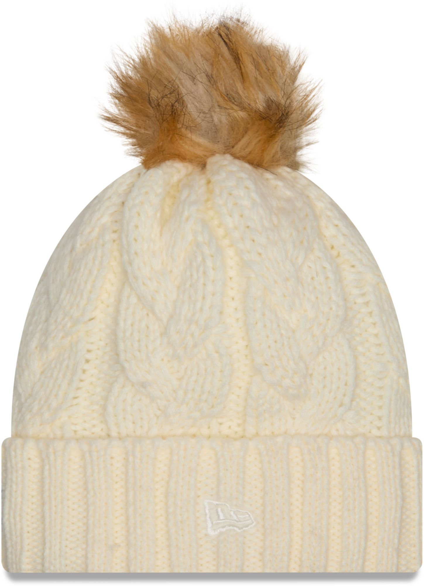 New Era Women's Philadelphia Eagles White Fur Pom Cuffed Knit Beanie product image