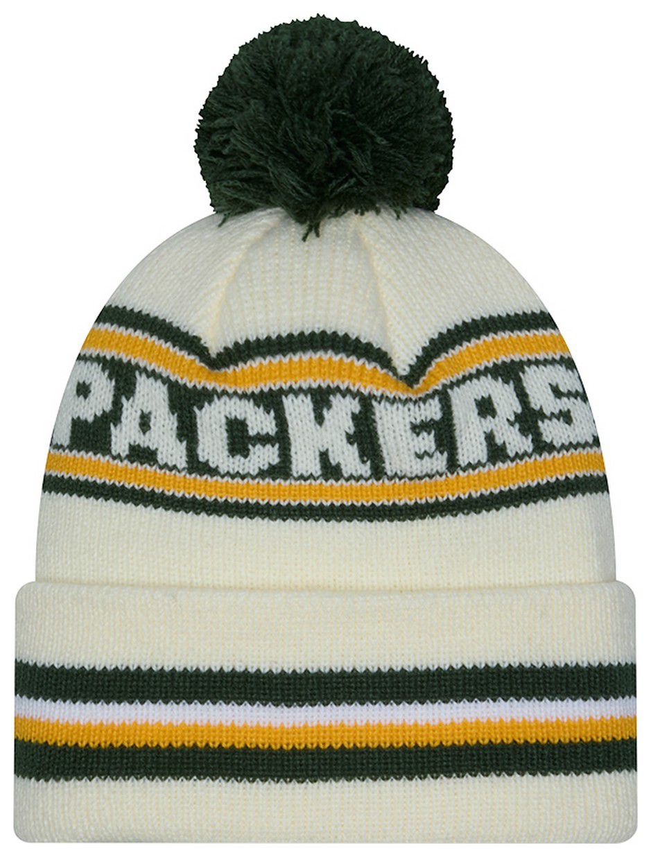 New Era Adult Green Bay Packers White Classic Knit Beanie product image