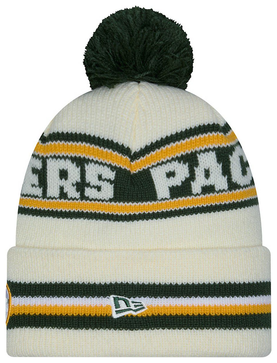 New Era Adult Green Bay Packers White Classic Knit Beanie product image