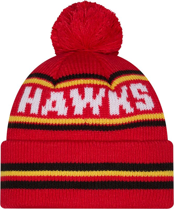 New Era Adult Atlanta Hawks Red Classic Pom Cuffed Knit Beanie product image