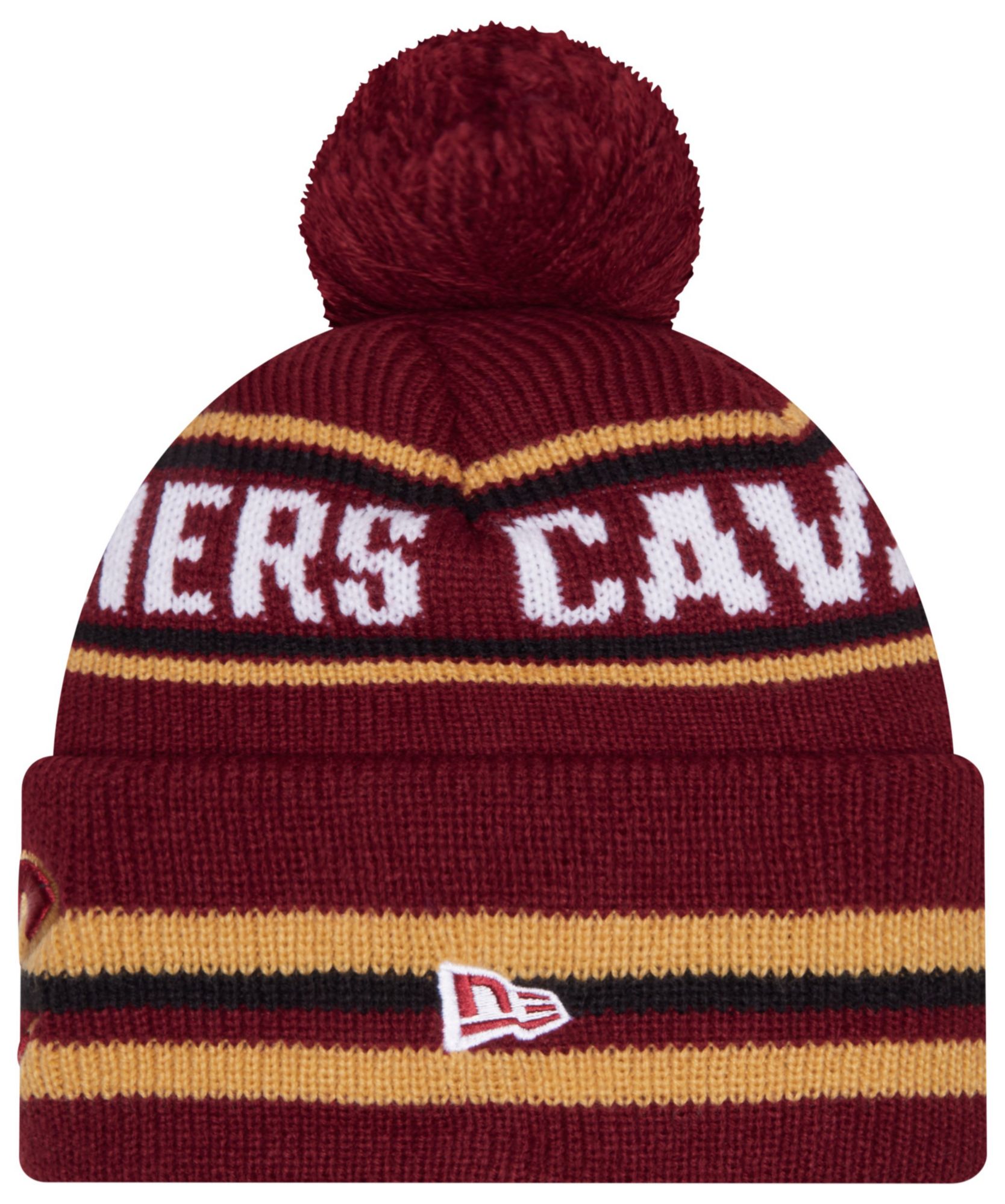New Era Adult Cleveland Cavaliers Garnet Classic Pom Cuffed Knit Beanie product image